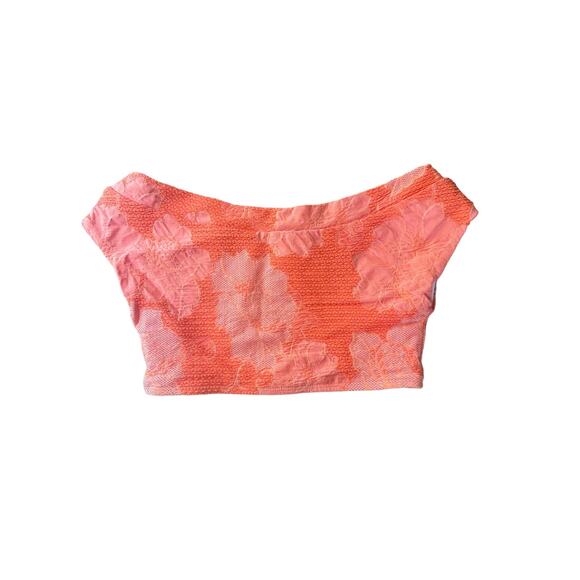 NEW Seea x Free People Chicama Surf Cap Sleeve Crop Top Coral Squeeze Size XS - Picture 7 of 11